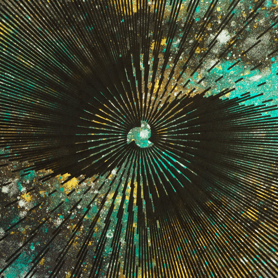 Turquoise Galaxy Space Painting - Limited Edition of 1