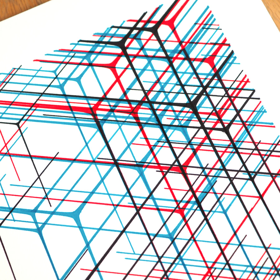 Neurons & Windmills Plotter Art - Limited Edition of 5