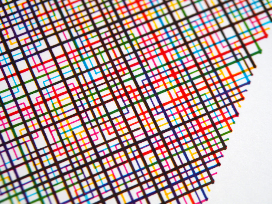 Rainbow Color Field Plotter Art - Limited Edition of 5