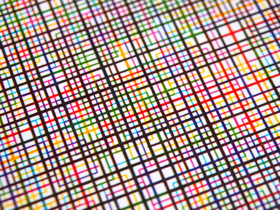 Rainbow Color Field Plotter Art - Limited Edition of 5