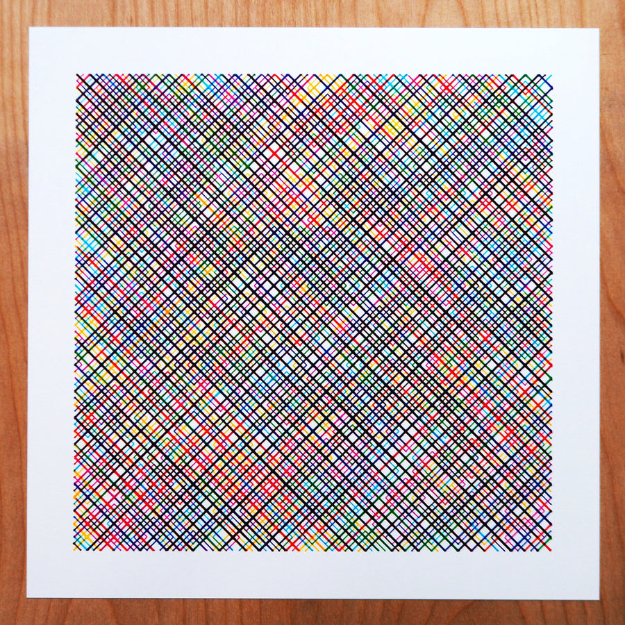 Rainbow Color Field Plotter Art - Limited Edition of 5